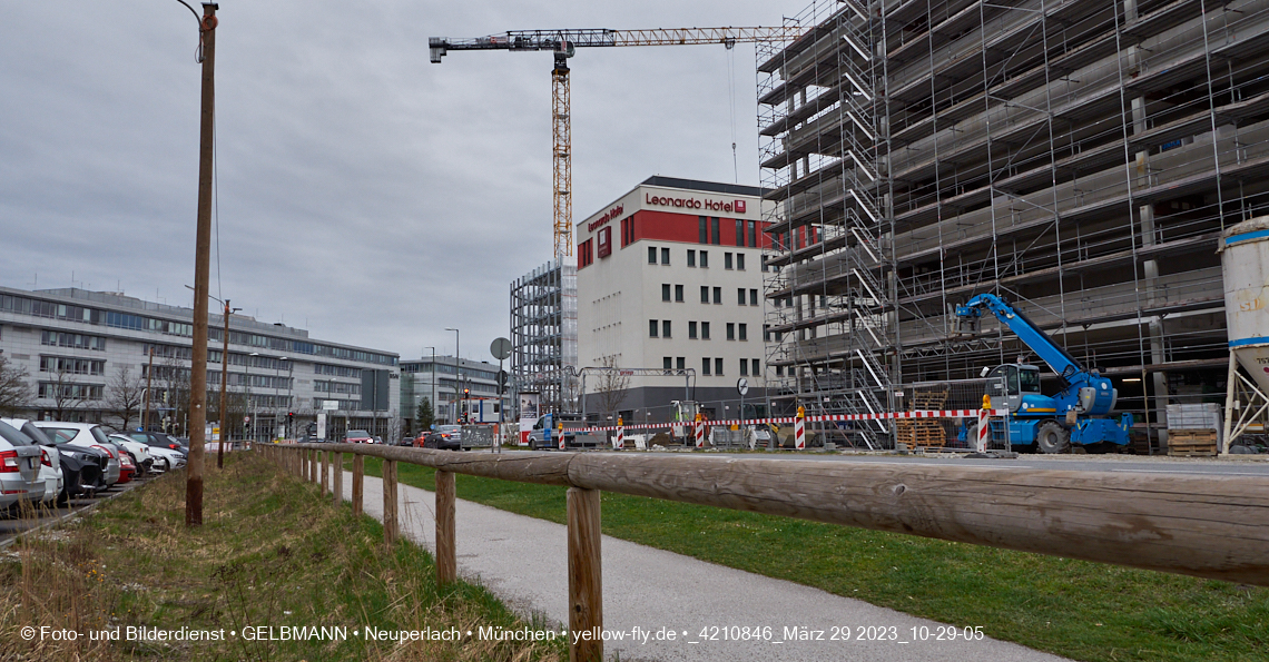29.03.2023 - Baustelle REVO und Umgebung in Neuperlach